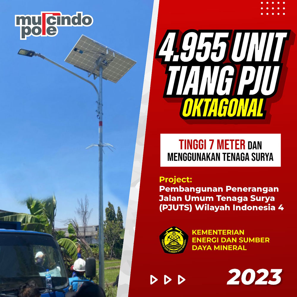 Tiang PJU Oktagonal Kementrian Energi dan Sumber Daya Mineral